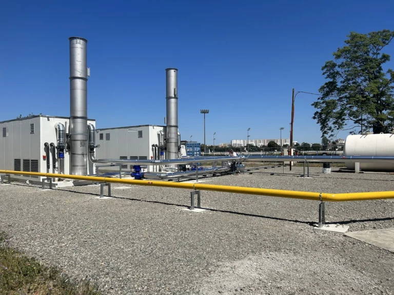 Raccordement de 2 chaudières mobiles 5 Mwatt site de la Cépiere Toulouse - savoir-faire Gaz naturel Sarl De Jong